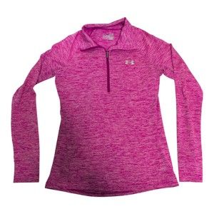 Under Armour Women's Pink 1/4 Zip Performance Pullover‎ S